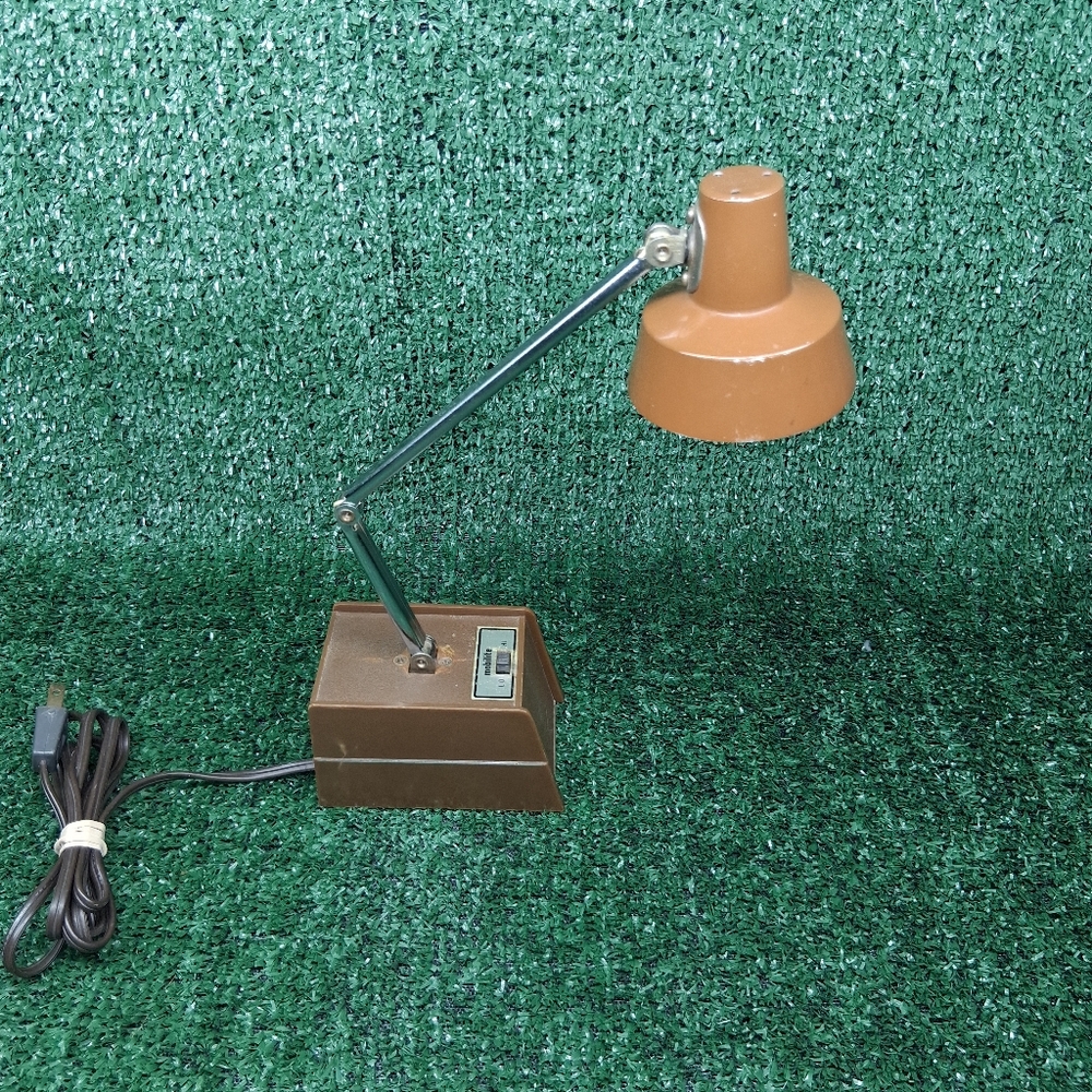 Vtg Retro Tensor Woodgrain Adjustable Desk Table Lamp Works 2 Setting W/Bulb USA